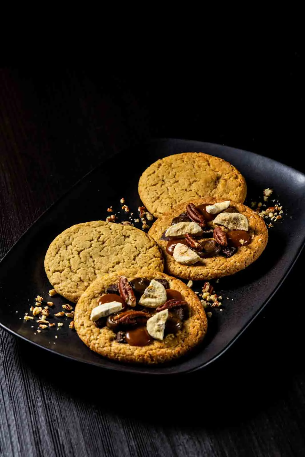 Galletas artesanales con nueces y plátano
